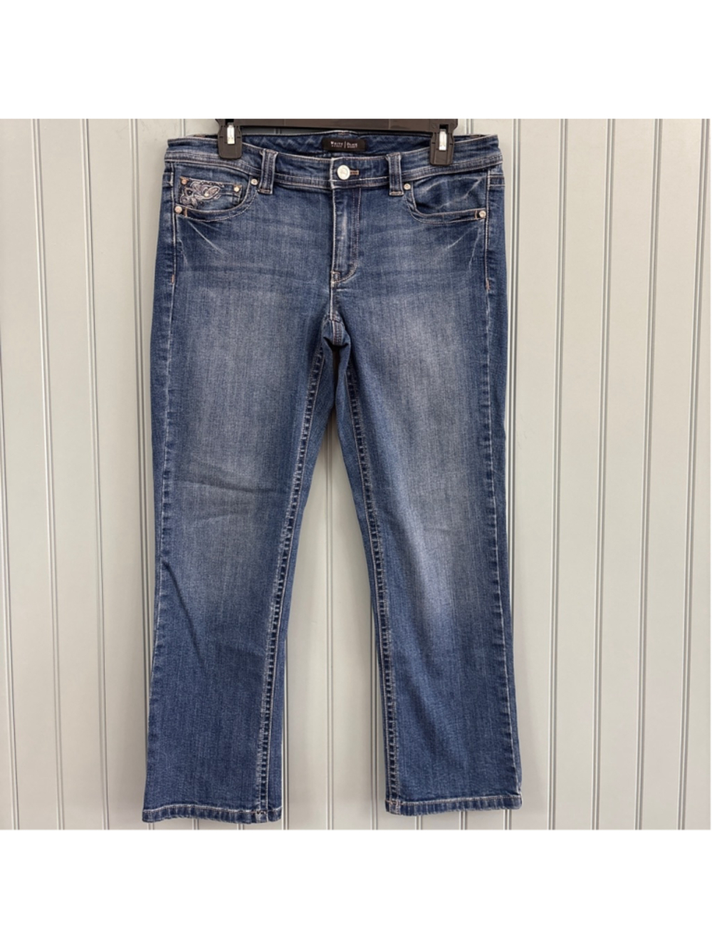 White House Black Market Blue Slim Crop Jeans Size 8